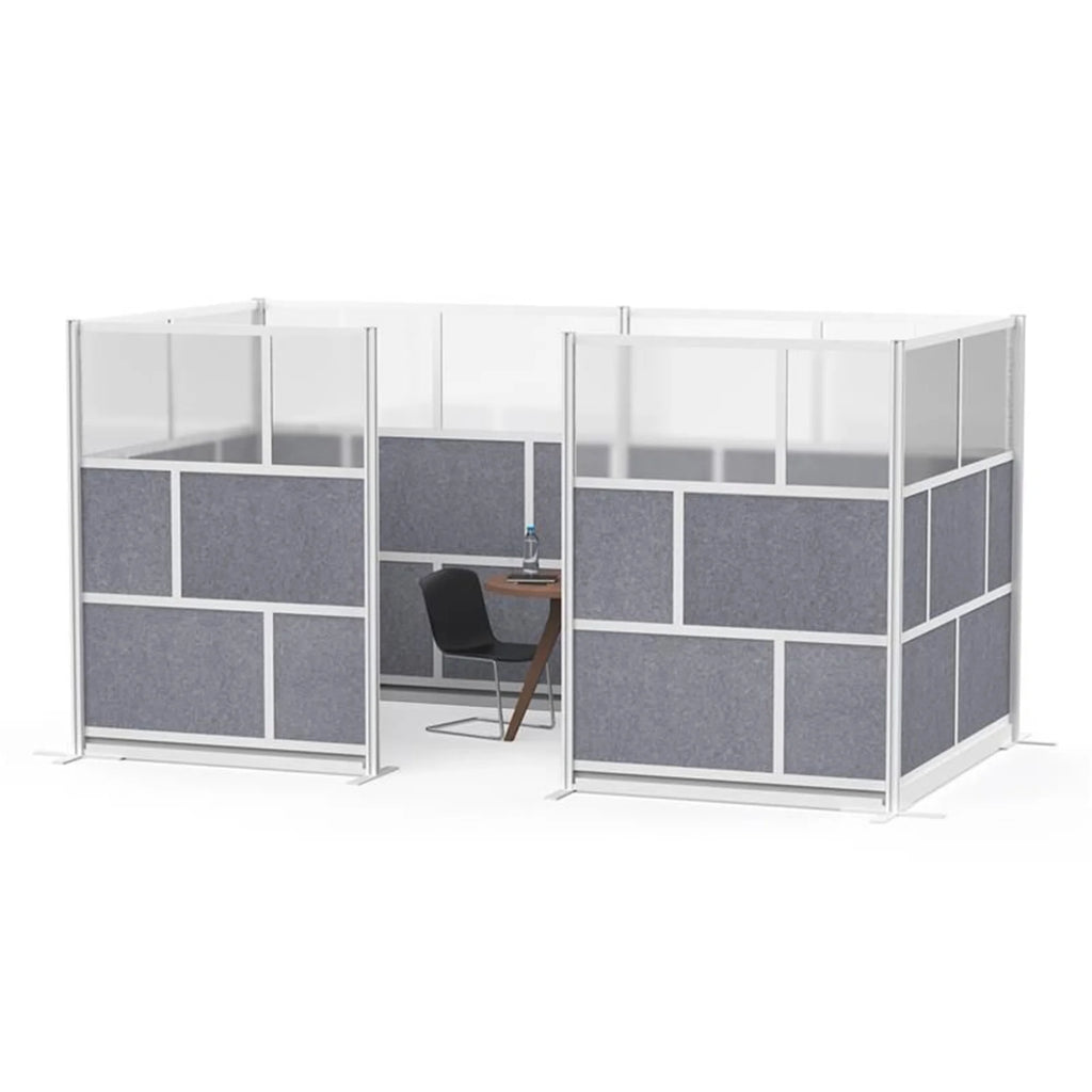 Luxor Freestanding Modular Room Divider Wall System with Built-in Cable Management Tray - 70" x 70" Add-On Wall