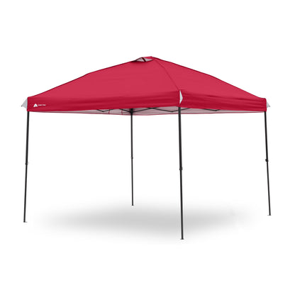 Ozark Trail 10x10 Instant Pop Up Canopy Tent with Simple Push Setup �?Straight Leg Pop-Up Tent for Tailgating, Camping & Events, White