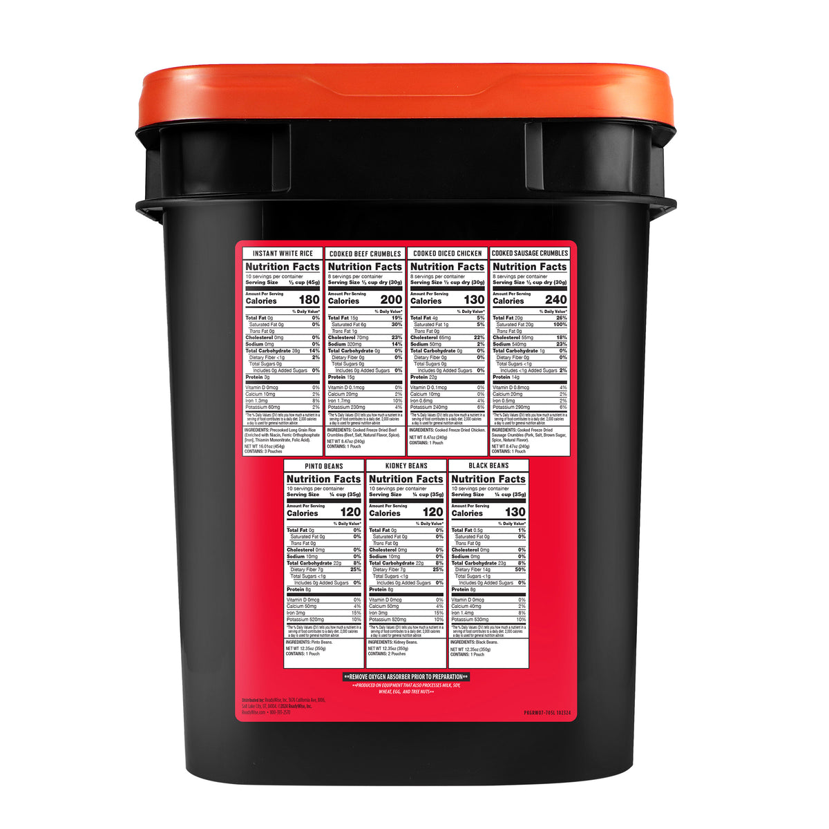 ReadyWise 94 Serving Emergency Protein Bucket (94Total Servings)