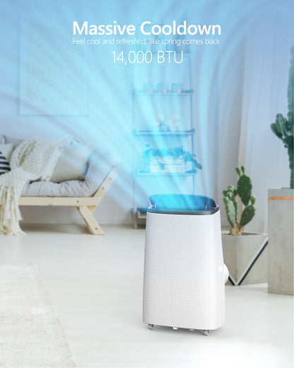 BLACK+DECKER BPP10WTB 14,000-BTU 3-Speed 1,250-Watt Portable Air Conditioner with Remote