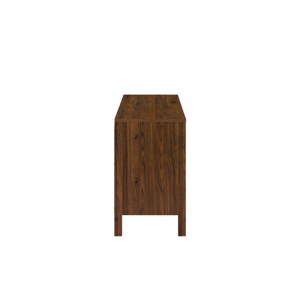 Mainstays 4-Door TV Console for TV��s up to 65��, Canyon Walnut Finish