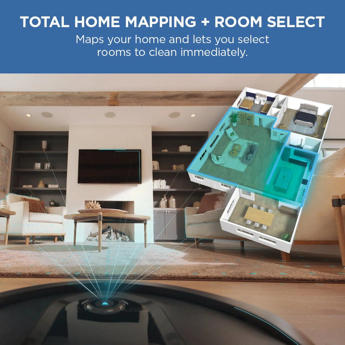 Shark IQ Robot Vacuum with XL Self-Empty Base, Home Mapping, Self-Cleaning Brushroll, Wi-Fi,RV1000AE