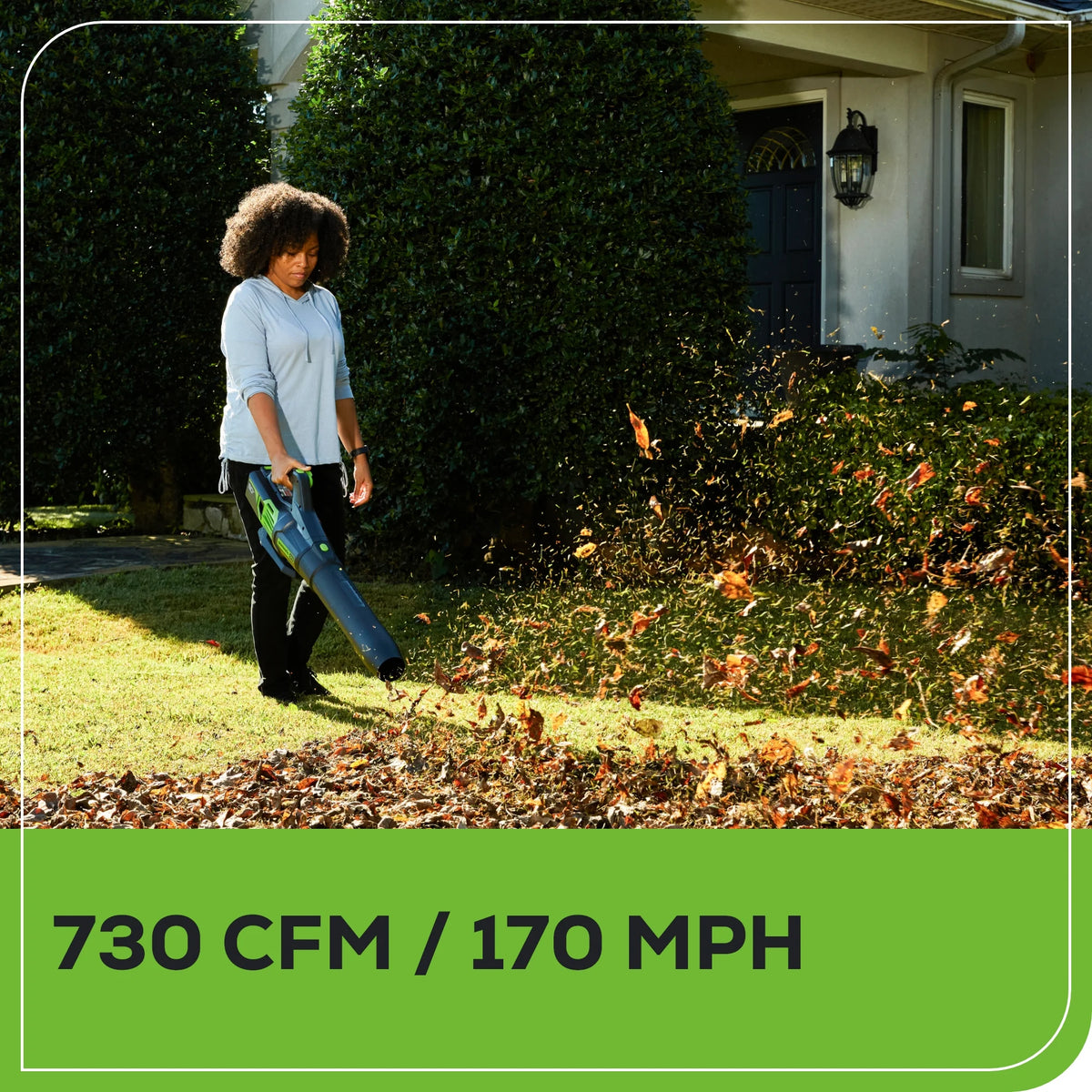 Greenworks Pro 80V (170 MPH / 730 CFM) Brushless Cordless Axial Blower, Tool Only BL80L02