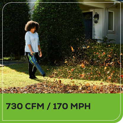 Greenworks Pro 80V (170 MPH / 730 CFM) Brushless Cordless Axial Blower, Tool Only BL80L02