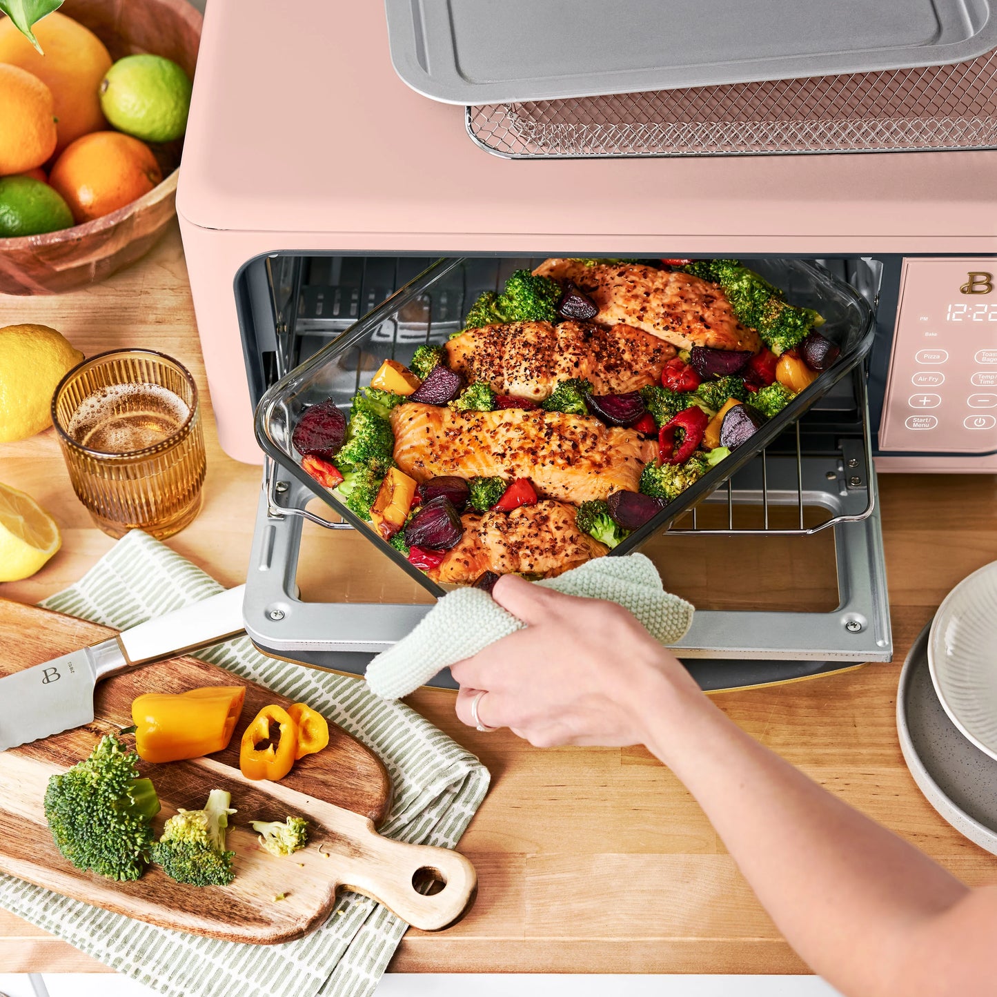 Beautiful Infrared Air Fryer Toaster Oven, 9-Slice, 1800 W, White Icing by Drew Barrymore