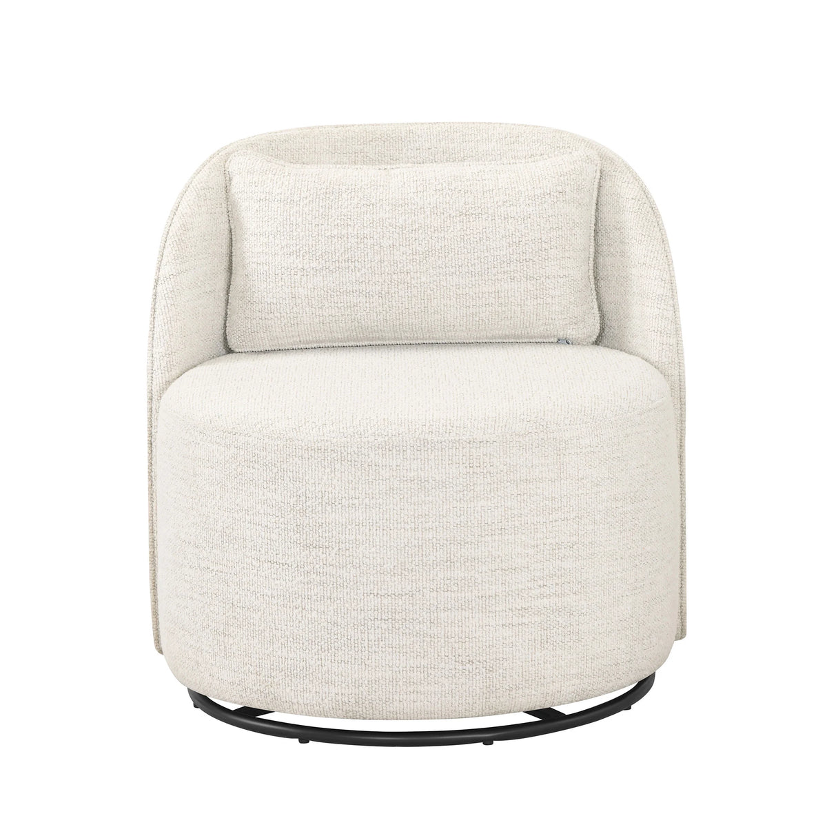 Better Homes & Gardens Juliet Modern Arch Swivel Accent Chair, Cream Boucle