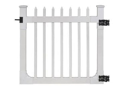 4ft H x 6ft W (1 Panel + 1 Post) No Dig WamBam Nantucket Fence Kit, White Vinyl Picket Fence Panel, Easy DIY Installation Fence Panel Kit, Durable Outdoor Fence for Yard or Garden, BL19101
