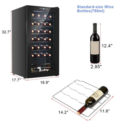 Ktaxon 18 Bottle Compressor Wine Cooler Freestanding Wine Fridge, Fast Cooling, Low Noise