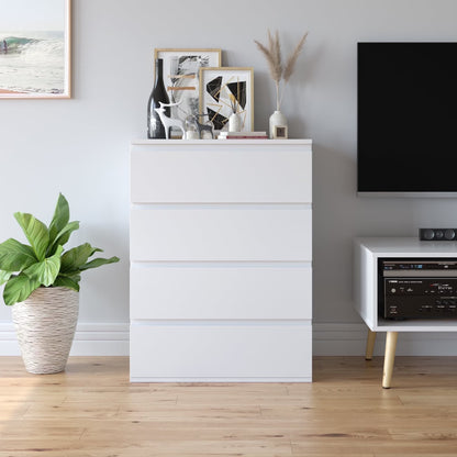 Homfa 5 Drawer White Dresser, Modern Storage Cabinet for Bedroom,Tall Chest of Drawers for Living Room