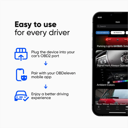 New! OBDeleven 3 Scan Tool, OBD2 Bluetooth Car Code Reader, Auto Diagnostic Scanner for iOS & Android