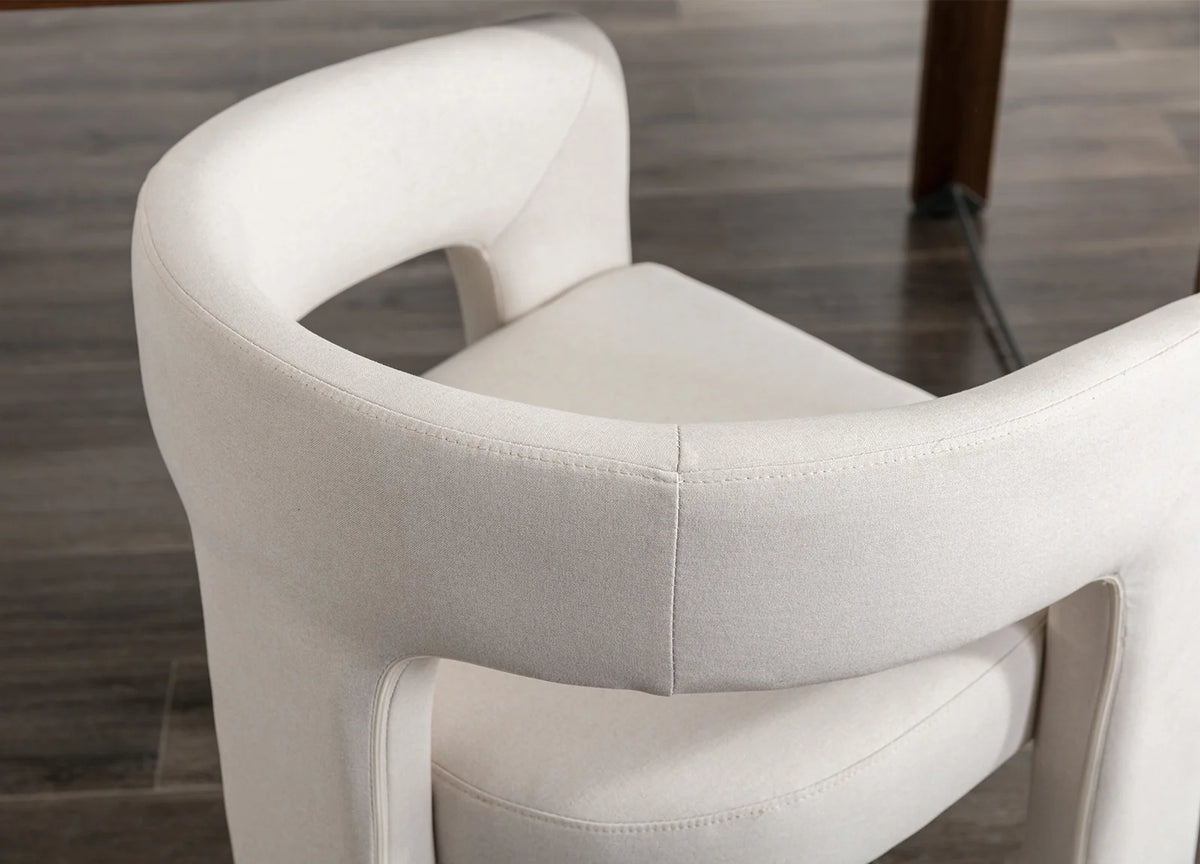 Guyou Modern Sherpa Upholstered Dining Chair, Cute Barrel Side Armchair Kitchen Chair with Armrests and Back for Living Room Dining Room Bedroom, Green