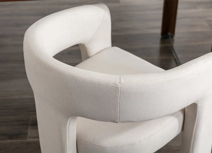 Guyou Modern Sherpa Upholstered Dining Chair, Cute Barrel Side Armchair Kitchen Chair with Armrests and Back for Living Room Dining Room Bedroom, Green