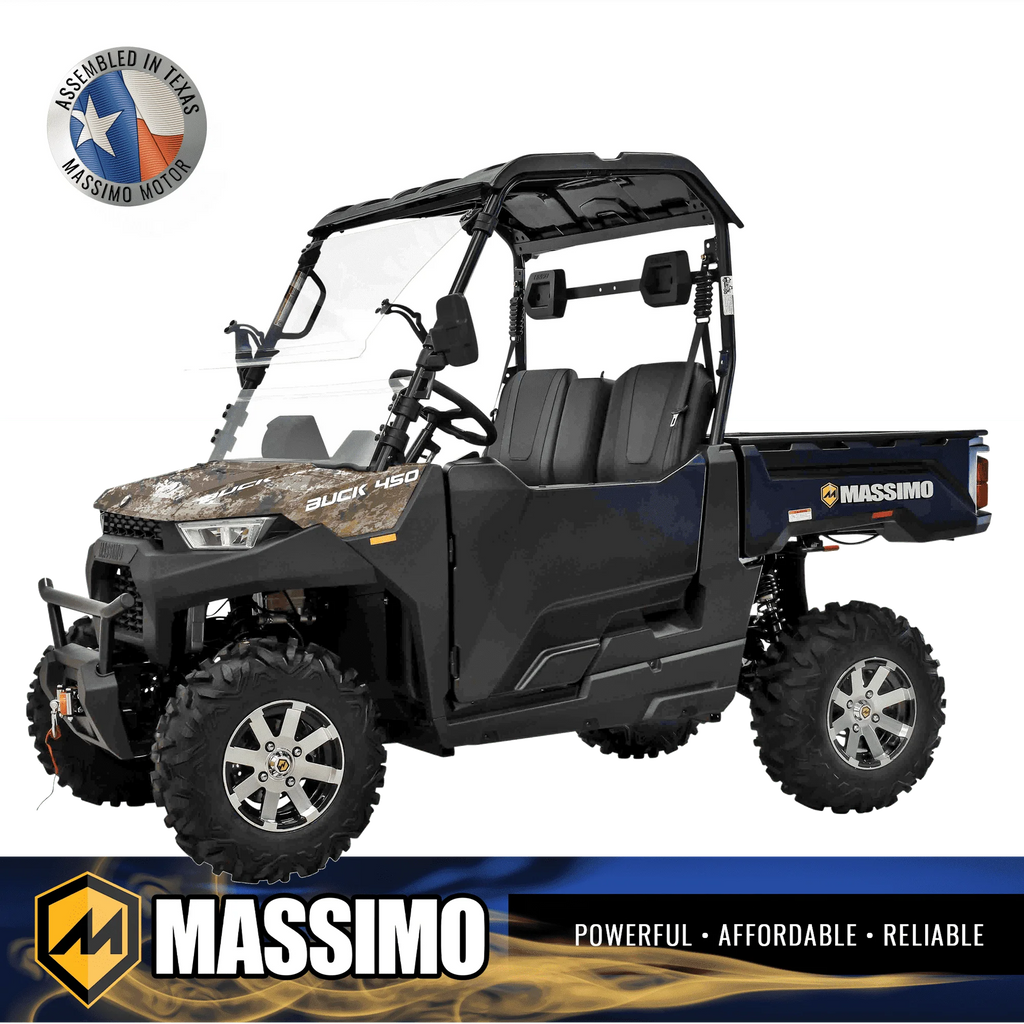 Massimo Buck 450 Side by Side UTV, EFI, 4 Stroke, 325cc, 25.5 HP, 4X4, 3000lb Winch - Red