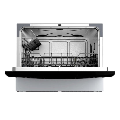 Midea Portable Countertop Dishwasher, 6 Place Settings, 8 Programs, White, MDC22P1AWW, New