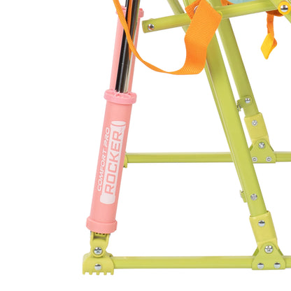 GCI Outdoor Comfort Pro Rocker Foldable Rocking Camp Chair, Blush