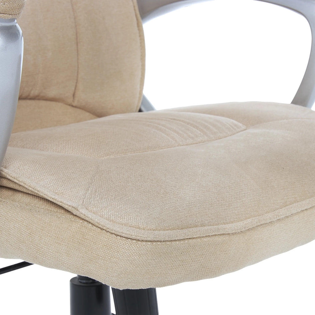 Serta Hannah Office Chair in Fawn Tan Linen Metallic Finish