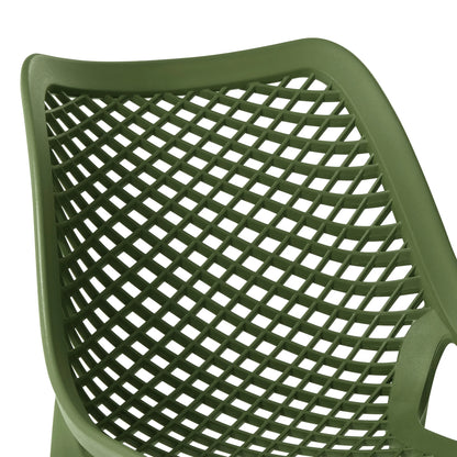 WestinTrends Playa 5-Piece Outdoor Patio Metal Frame Dining Table Set with Stackable Patio Dining Chairs, Olive Green