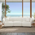 Christopher Knight Home 98.5" Curved Contemporary 3-Seat Sofa with Upholstered Plush Seating, Beige