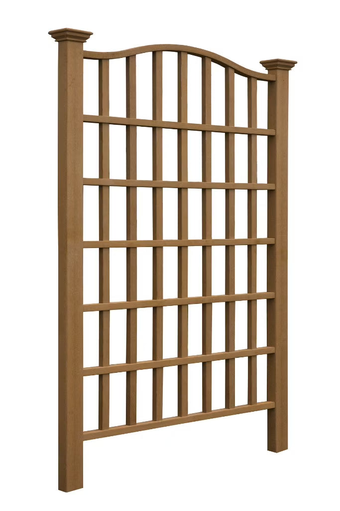 Vita 54" L x 96" H Concord Embossed Vinyl Trellis, Brown, VA84090
