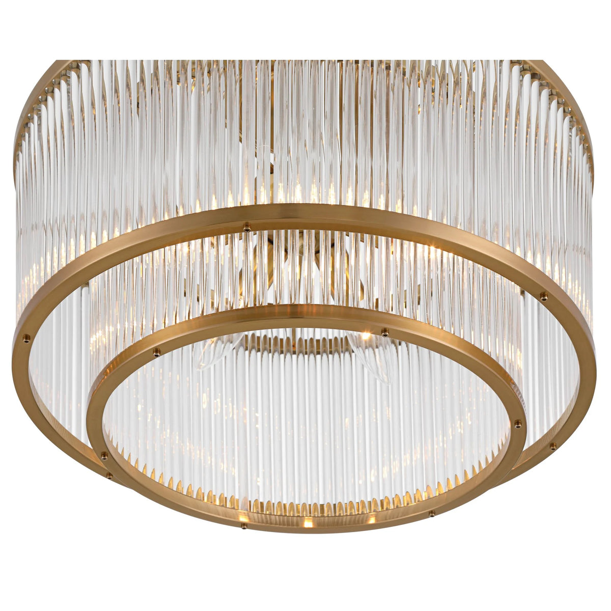 Possini Euro Design Warren 16 1/4" Modern Semi Flush-Mount Ceiling Light Fixture Kitchen Foyer Drum 5-Light Bronze Finish Crystal