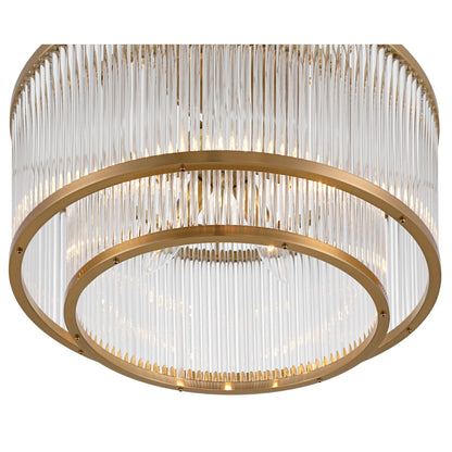 Possini Euro Design Warren 16 1/4" Modern Semi Flush-Mount Ceiling Light Fixture Kitchen Foyer Drum 5-Light Bronze Finish Crystal