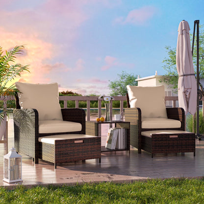 UDPATIO Balcony Furniture 5 Piece Patio Furniture Set, Outdoor Patio Chair , Dark Grey