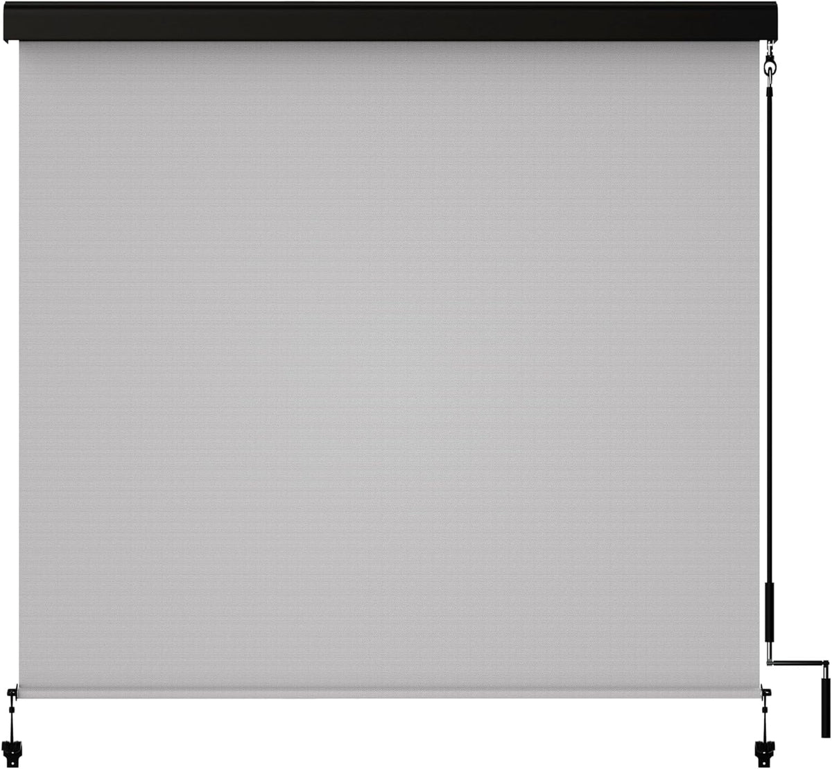 Superjoe Outdoor Roller Shade for Patio, Cordless Blackout Waterproof Blind, UV Block, 4'L x 6'W