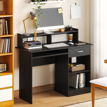 Ktaxon Computer Desk Home Office Workstation Laptop Table Drawer Shelf Furniture White