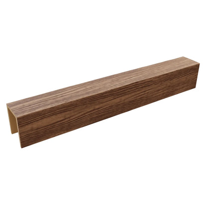 Ekena Millwork 3 1/2"W x 3 1/2"H x 120"L 3-Sided (U-Beam) Mena HeritageTimber Faux Wood Ceiling Beam, Kona Brown