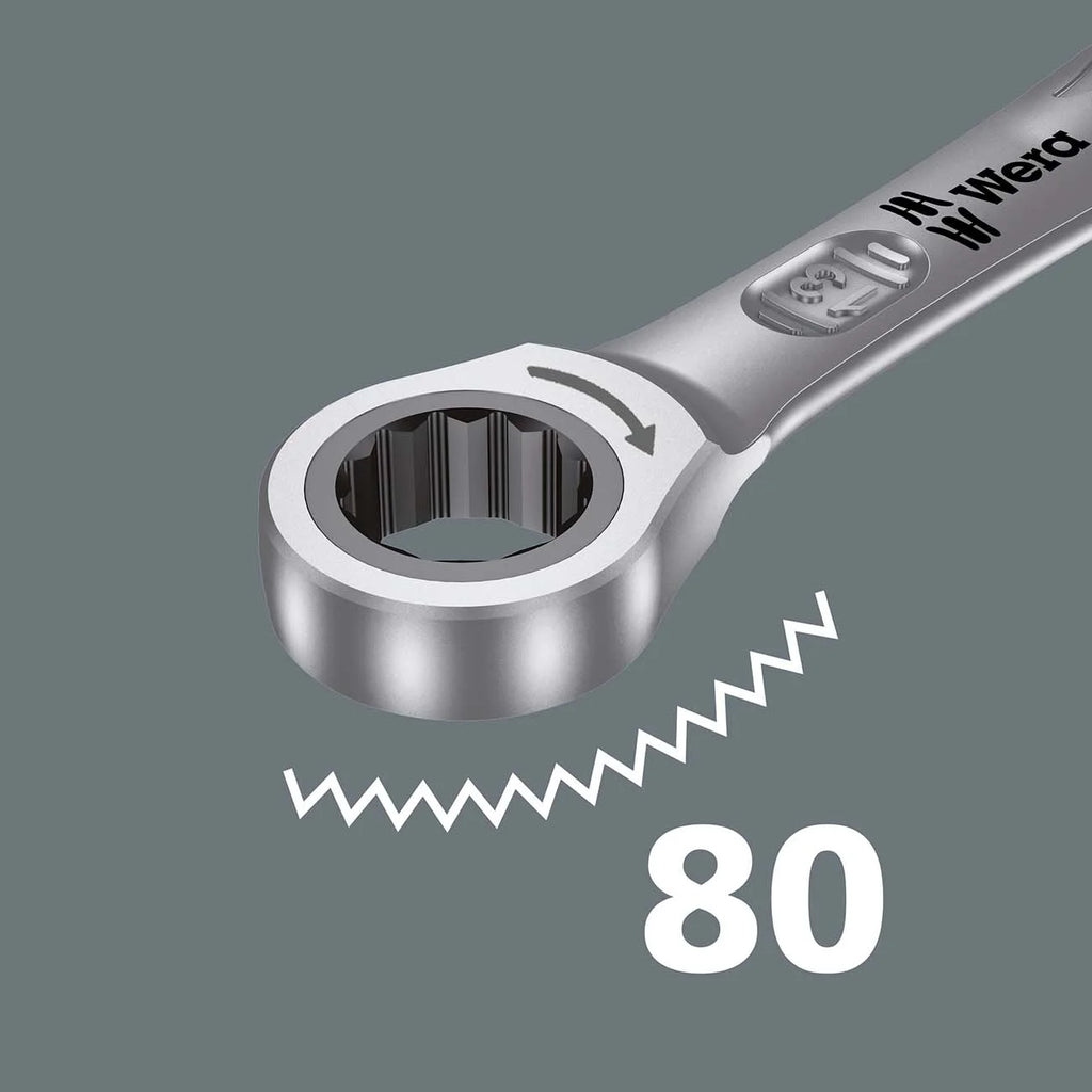 Wera 020022 Joker Ratcheting Combination / Double Open-Ended Wrench Set - 6 Piece