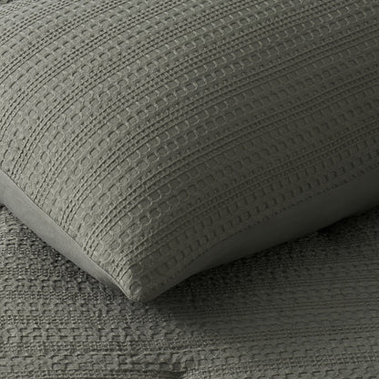 EVERGRACE 3-piece Microfiber Waffle Comforter Set