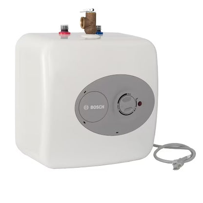 Bosch Electric Mini-Tank Water Heater Tronic 3000 T 2.5-Gallon (ES2.5) - Eliminate Time for Hot Water - Shelf, Wall or Floor Mounted