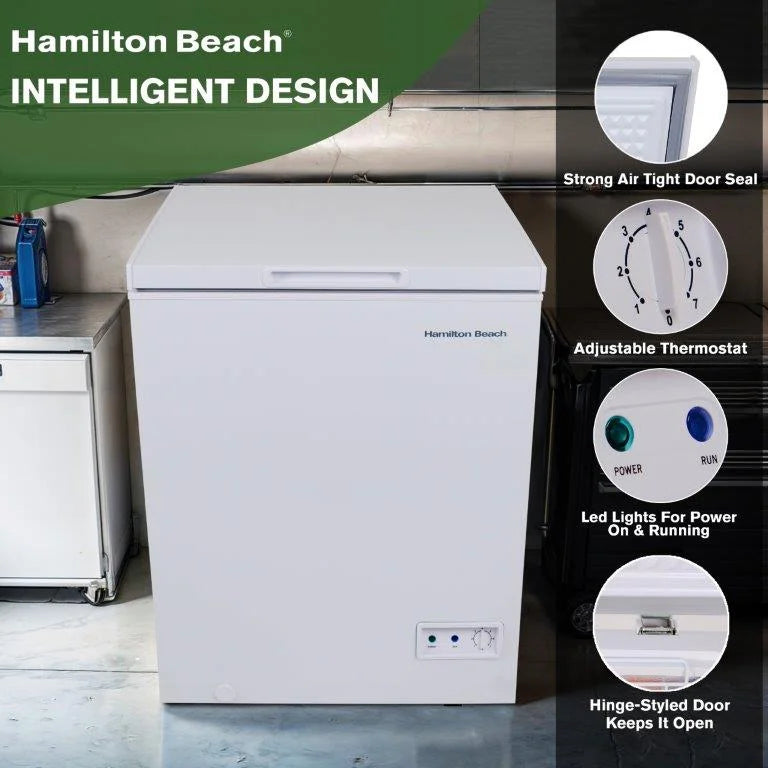 Hamilton Beach 5.0 Cu. Ft. Chest Freezer, White, HBFRF510