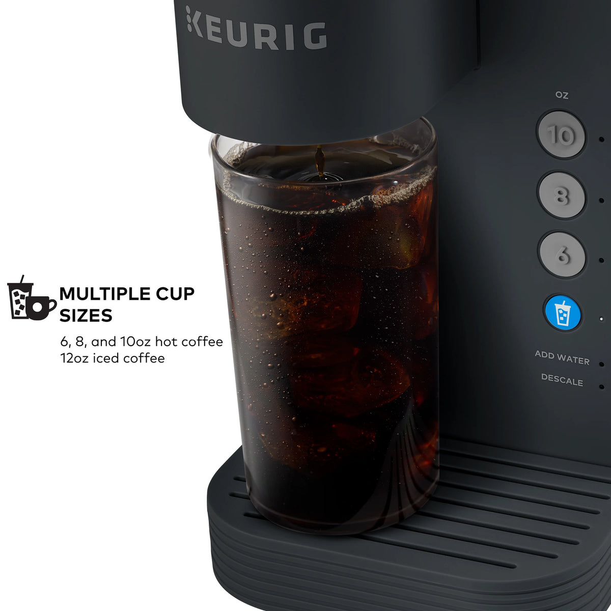 Keurig K-Iced Essentials Iced and Hot Single-Serve K-Cup Pod Coffee Maker, White