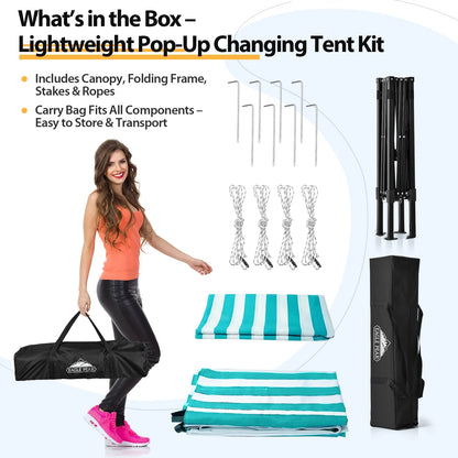 EAGLE PEAK Flex Ultra Compact 4 ft x 4 ft Pop-up Changing Room Canopy, Portable Privacy Cabana