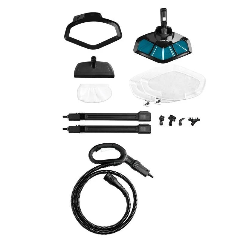 POLTI Continuous Fill Steam Cleaner for Home Use with 10 Attachments - Works for Tile Floor with Grout, Carpet, Hardwood & Upholstery