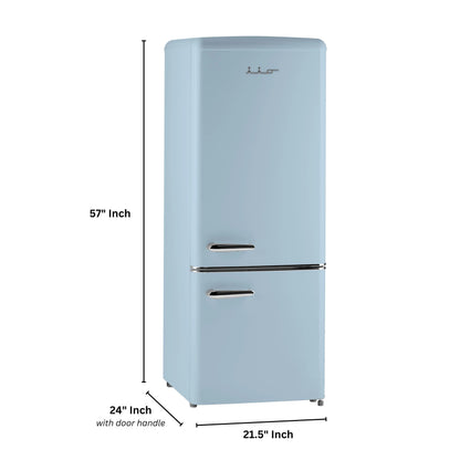 iio 7 cu. ft. Retro refrigerator with bottom freezer