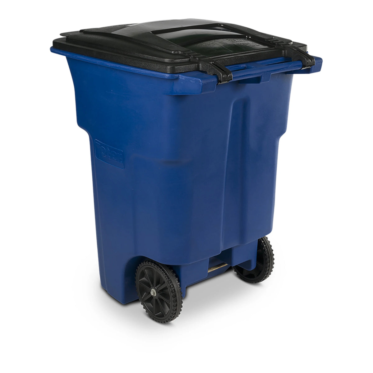 Toter Trash Can Greenstone With Wheels And Lid, 96 Gallon