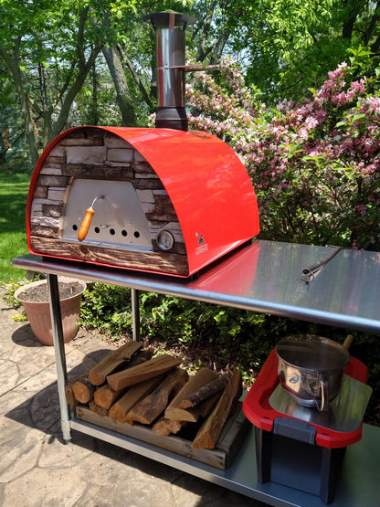 Authentic Pizza Ovens Maximus Portable Wood-Fired Pizza Oven �C Red, Outdoor Pizza & Bread Oven
