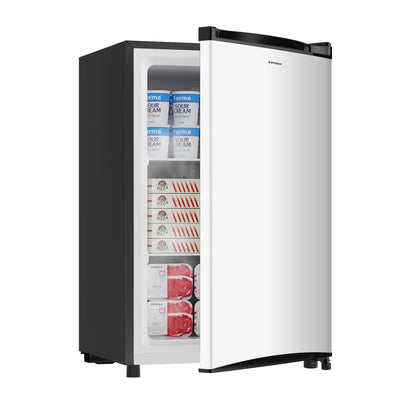 BANGSON 3.0 Cu.ft Compact Upright Freezer, Energy-Saving Mini Freezer with Adjustable Thermostat,Black