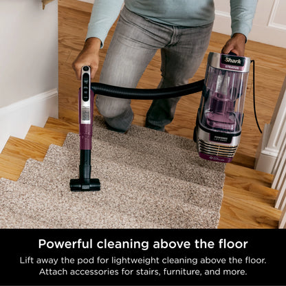 Shark Upright Vacuum, Stratos, Pet Friendly, Bagless, Ultra Powerful Suction, Hard Floor and Carpet, DuoClean PowerFins HairPro, Self-Cleaning Brushroll, Odor Neutralizer Technology, AZ3000, Burgundy