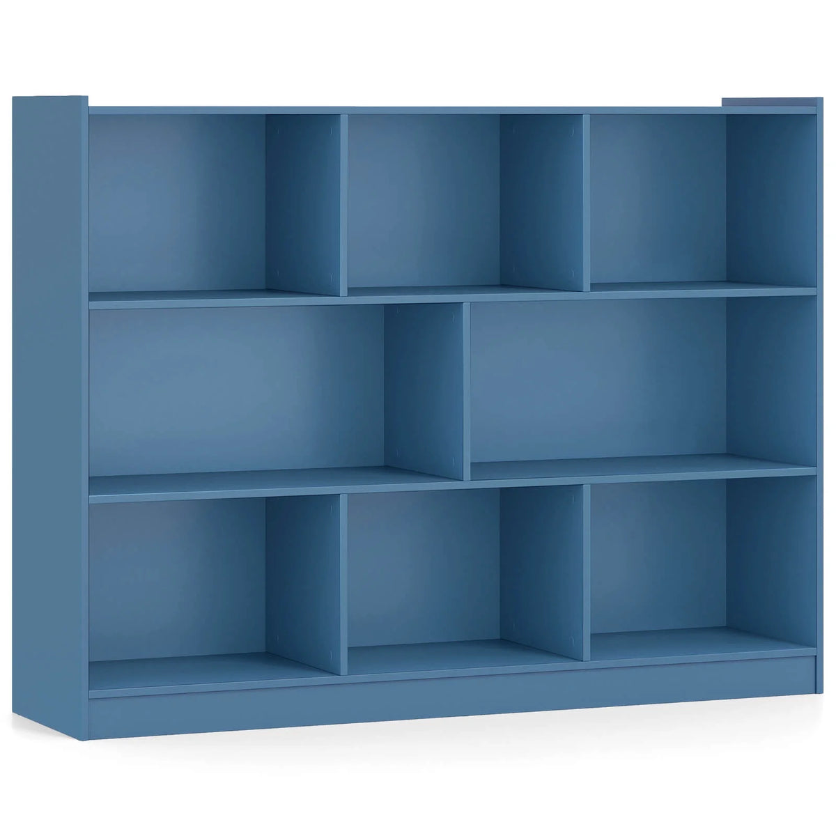 Costway 3-tier Open Bookcase 8-Cube Floor Standing Storage Shelves Display Cabinet White