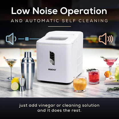 Igloo Automatic Ice Machine Self Cleaning Countertop Ice Maker for Water Bottle & Drinks, Aqua