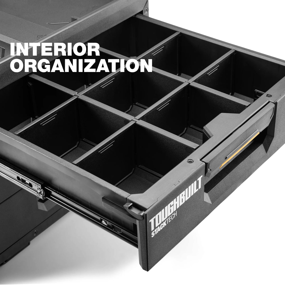 ToughBuilt StackTech 1 Drawer Toolbox, Heavy-Duty Stackable Tools Storage, 50 lb Capacity