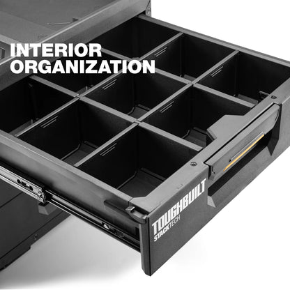 ToughBuilt StackTech 1 Drawer Toolbox, Heavy-Duty Stackable Tools Storage, 50 lb Capacity