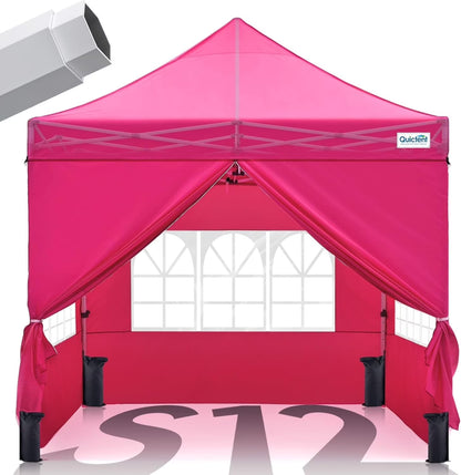 Quictent 10x10 Pop up Canopy TentPortable Instant Shelter with Vent, Ez up Canopy with Reflective Top and Fluorescent Rope