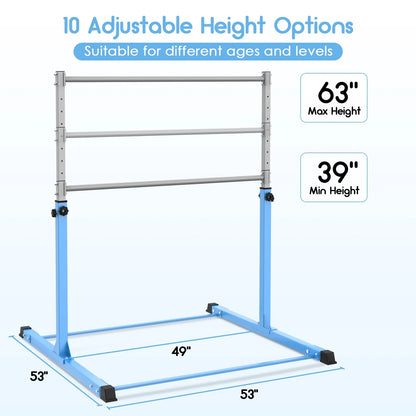 Safly Fun Anti Slip Adjustable Steel Gymnastics Bar, 50 in Width