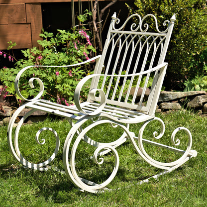Outdoor Metal Rocking Arm Chair/Bench (Bench, Bronze)