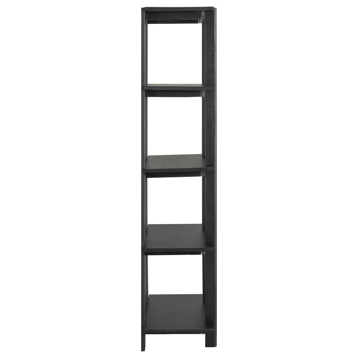 Christopher Knight Home 4-Tier Open Bookcase, 70.2" Solid Acacia Wood Modern Display Bookshelf, Ebonized Finish