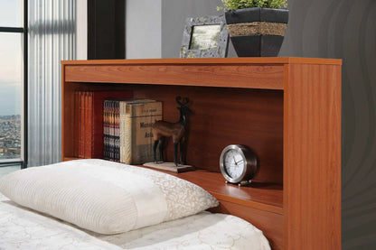 Hodedah Twin-Size Captain Bed with 3-Drawers and Headboard in White